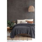 Casa si Gradina - Textile si covoare - Pături și cuverturi - Pături - Patura dubla pique, L'essentiel Maison, antracit, 200x230 cm, 70% bumbac 30% poliester - Infinity.ro