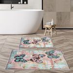 Casa si Gradina - Textile si covoare - Covoare - Covorase baie - Set covorase de baie, L'essentiel Maison, multicolor, 50x60 cm si 60x100 cm, 100% poliester, antiderapant, antibacterian, 299ANR1560 - Infinity.ro