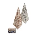 Casa si Gradina - Textile si covoare - Textile baie - Prosoape - Set prosoape de mana, L'essentiel Maison, maro gri albastru, 50x90 cm, 67% bumbac 33% poliester, 4 bucati - Infinity.ro