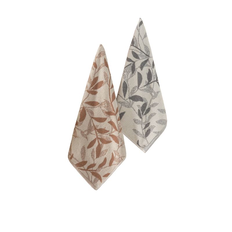 Casa si Gradina - Textile si covoare - Textile baie - Prosoape - Set prosoape de mana, L'essentiel Maison, maro gri albastru, 50x90 cm, 67% bumbac 33% poliester, 4 bucati - Infinity.ro