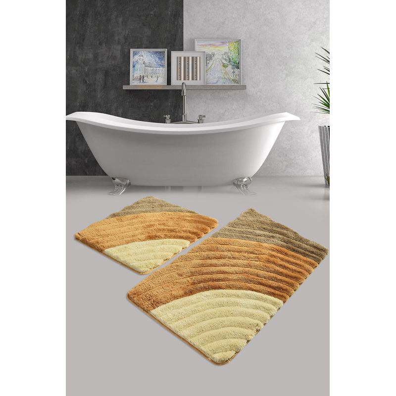 Casa si Gradina - Textile si covoare - Covoare - Covorase baie - Set covorase de baie, L'essentiel Maison, multicolor, 50x60 cm si 60x100 cm, 100% acrilic, antiderapant, 359CHL2209 - Infinity.ro