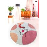 Casa si Gradina - Textile si covoare - Covoare - Covorase baie - Covoras de baie, L'essentiel Maison, multicolor, diametru 100 cm, 100% poliester, antiderapant, 359CHL5362 - Infinity.ro