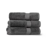 Casa si Gradina - Textile si covoare - Textile baie - Prosoape - Prosop de maini, L'essentiel Maison, antracit, 40x71 cm, 65% bumbac, 35% lyocell - Infinity.ro