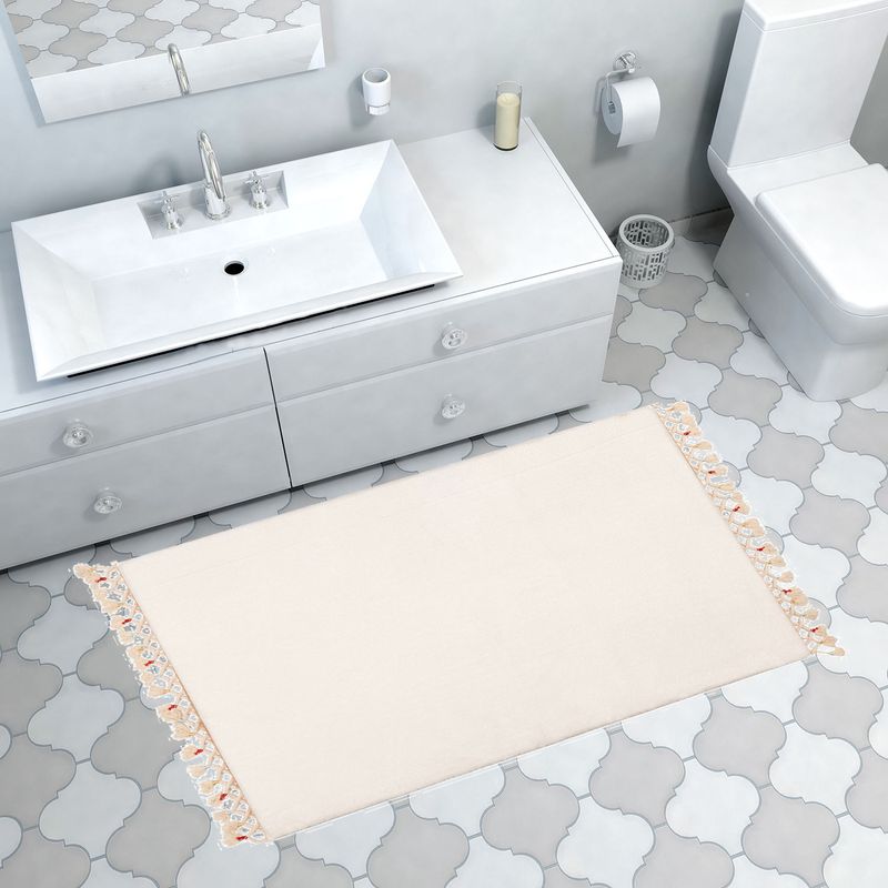 Casa si Gradina - Textile si covoare - Covoare - Covorase baie - Covoras de baie, L'essentiel Maison, alb, 50x75 cm, 100% acrilic, antiderapant, 299ANR1838 - Infinity.ro