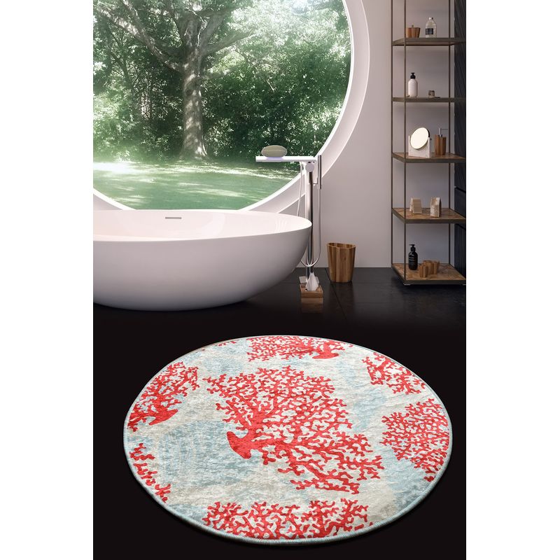 Casa si Gradina - Textile si covoare - Covoare - Covorase baie - Covoras de baie, L'essentiel Maison, multicolor, diametru 100 cm, 100% poliester, antiderapant, 359CHL1671 - Infinity.ro