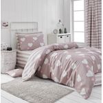 Casa si Gradina - Textile si covoare - Lenjerii de pat - Seturi de lenjerie - Set lenjerie de pat single, L'essentiel Maison, dusty rose alb, 160x220 cm, bumbac poliester - Infinity.ro