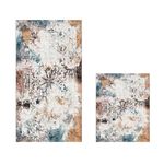 Casa si Gradina - Textile si covoare - Covoare - Covorase baie - Set covorase de baie, L'essentiel Maison, multicolor, 50x60 cm si 60x100 cm, 100% poliester, antiderapant, antibacterian, 299ANR1687 - Infinity.ro