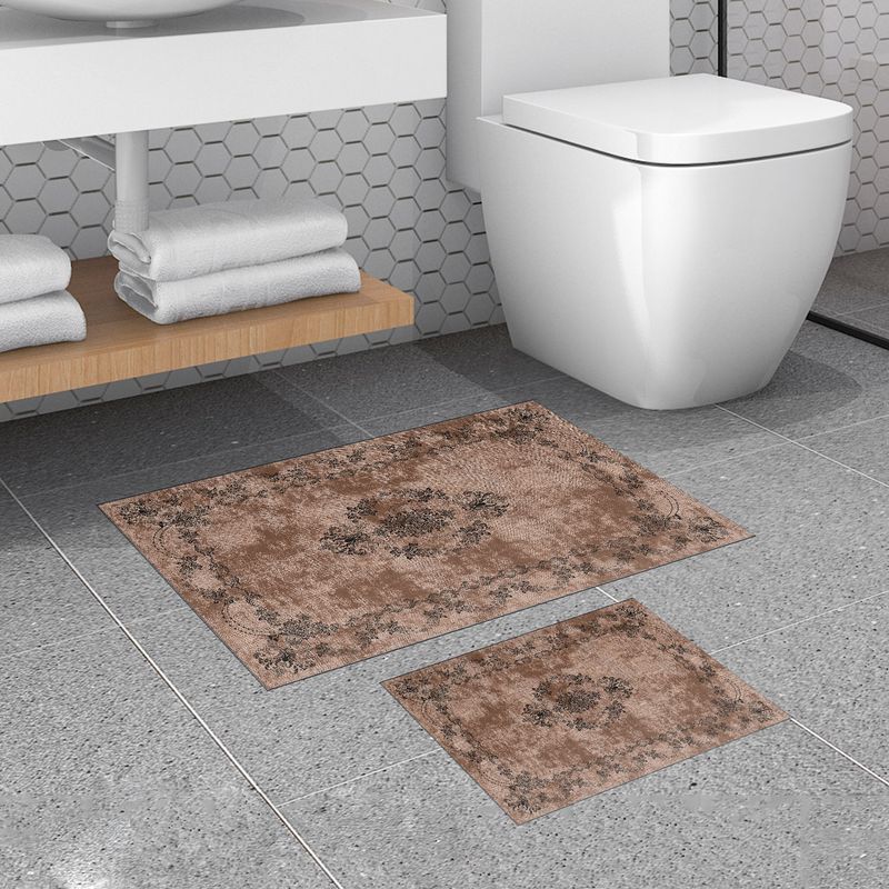 Casa si Gradina - Textile si covoare - Covoare - Covorase baie - Set covorase de baie, L'essentiel Maison, maro, 50x60 cm si 60x100 cm, 100% poliester, antiderapant, 299ANR1690 - Infinity.ro