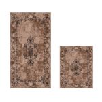 Casa si Gradina - Textile si covoare - Covoare - Covorase baie - Set covorase de baie, L'essentiel Maison, maro, 50x60 cm si 60x100 cm, 100% poliester, antiderapant, 299ANR1690 - Infinity.ro