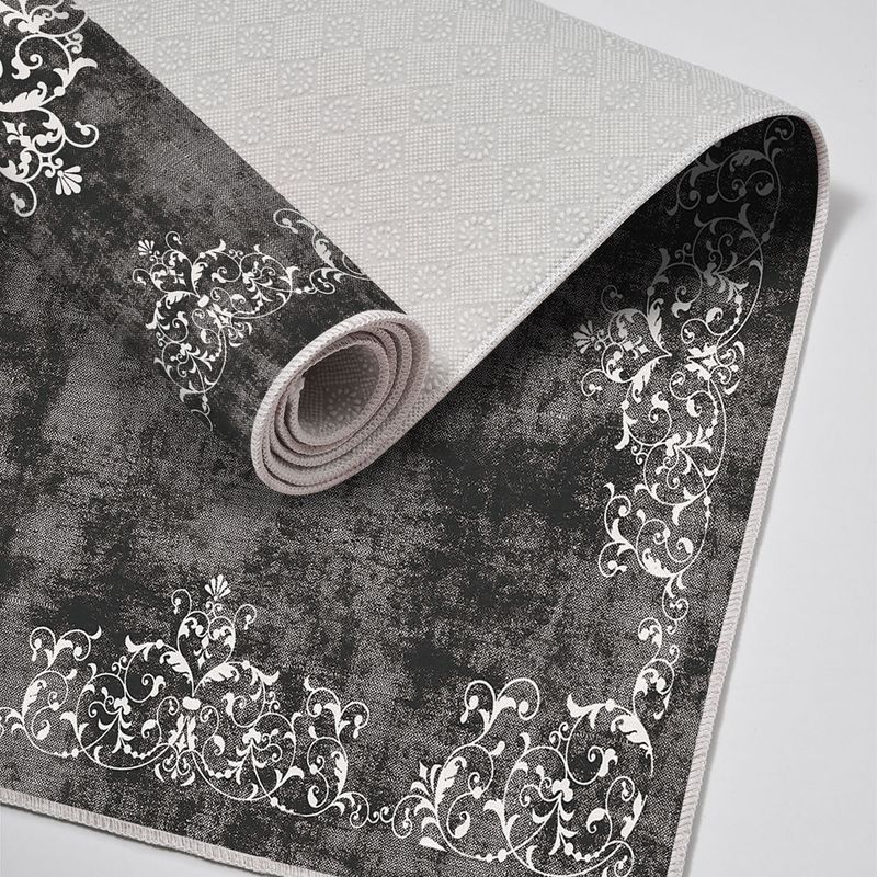 Casa si Gradina - Textile si covoare - Covoare - Covorase baie - Set covorase baie, L'essentiel Maison, gri, 50x60 cm si 60x100 cm, 100% poliester, antiderapant, 299ANR1696 - Infinity.ro