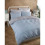 Casa si Gradina - Textile si covoare - Lenjerii de pat - Seturi de lenjerie - Set lenjerie pat dublu, L'essentiel Maison, albastru deschis si gri, 200x220 cm, bumbac si poliester - Infinity.ro