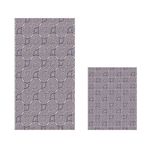 Casa si Gradina - Textile si covoare - Covoare - Covorase baie - Set covorase de baie, L'essentiel Maison, bej lila mov, 50x60 cm si 60x100 cm, 100% poliester, antiderapant, antibacterian - Infinity.ro