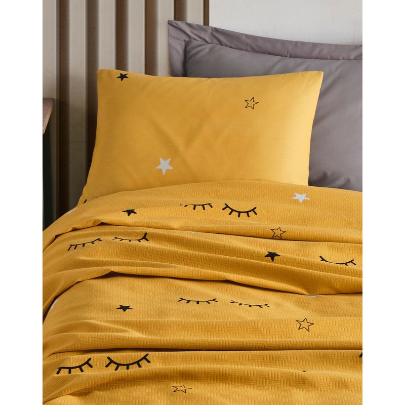 Casa si Gradina - Textile si covoare - Pături și cuverturi - Pături - Patura, L'essentiel Maison, galben, 160x235 cm, 100% bumbac - Infinity.ro