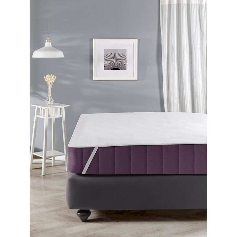 Casa si Gradina - Textile si covoare - Lenjerii de pat - Protectie saltea - Protectie saltea, L'essentiel Maison, alb, 200x200 cm, 80% poliester 20% bumbac, lavabil la masina - Infinity.ro