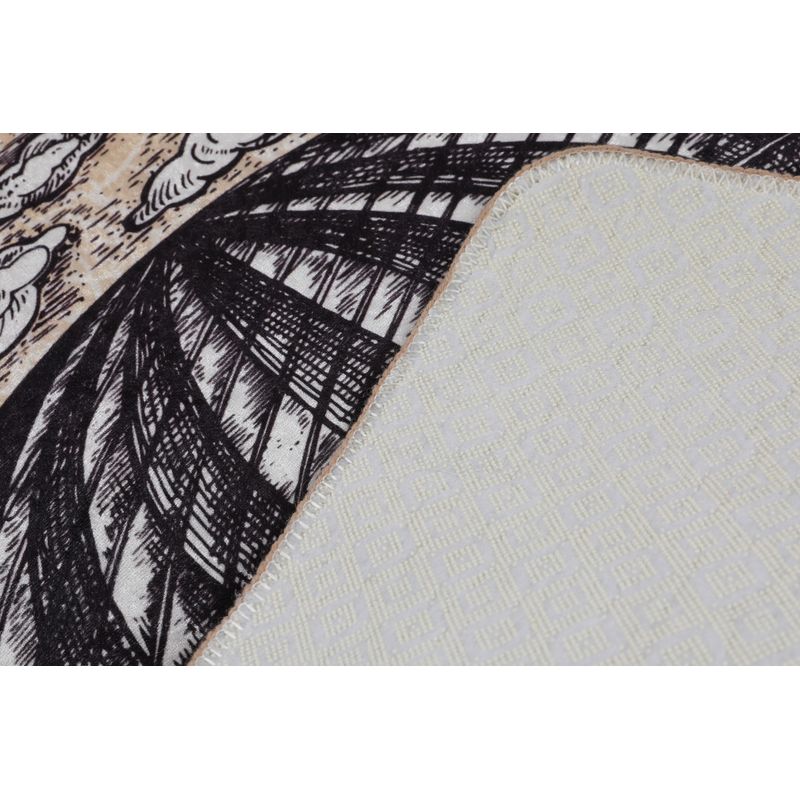 Casa si Gradina - Textile si covoare - Covoare - Covorase baie - Covoras de baie, L'essentiel Maison, galben negru alb, 80x100 cm, 100% poliester, antiderapant, 359CHL4406 - Infinity.ro