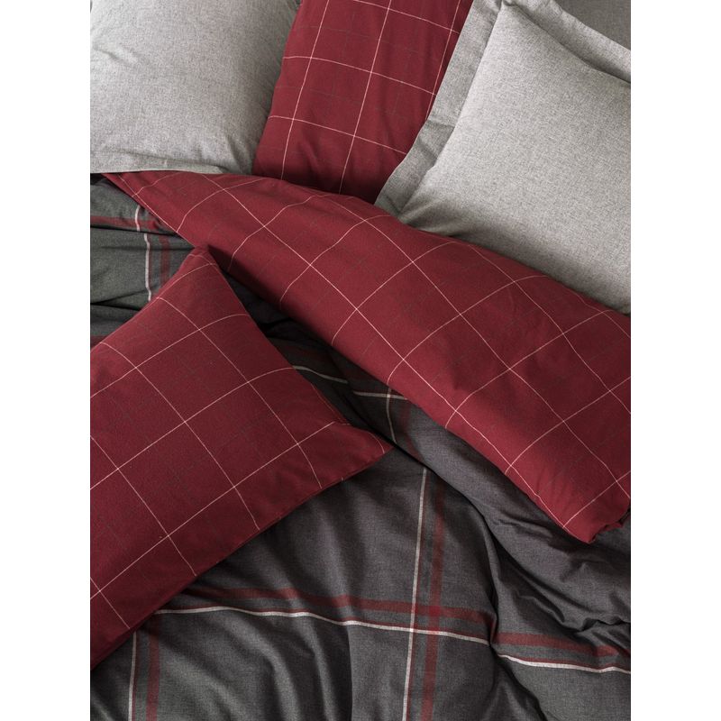 Casa si Gradina - Textile si covoare - Lenjerii de pat - Seturi de lenjerie - Set lenjerie de pat single, L'essentiel Maison, gri, 160x220 cm, 50% bumbac 50% poliester - Infinity.ro