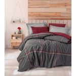 Casa si Gradina - Textile si covoare - Lenjerii de pat - Seturi de lenjerie - Set lenjerie de pat single, L'essentiel Maison, gri, 160x220 cm, 50% bumbac 50% poliester - Infinity.ro