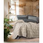 Casa si Gradina - Textile si covoare - Lenjerii de pat - Seturi de lenjerie - Set lenjerie de pat dublu, L'essentiel Maison, gri, cearsaf 240x260 cm, 50% bumbac 50% poliester - Infinity.ro