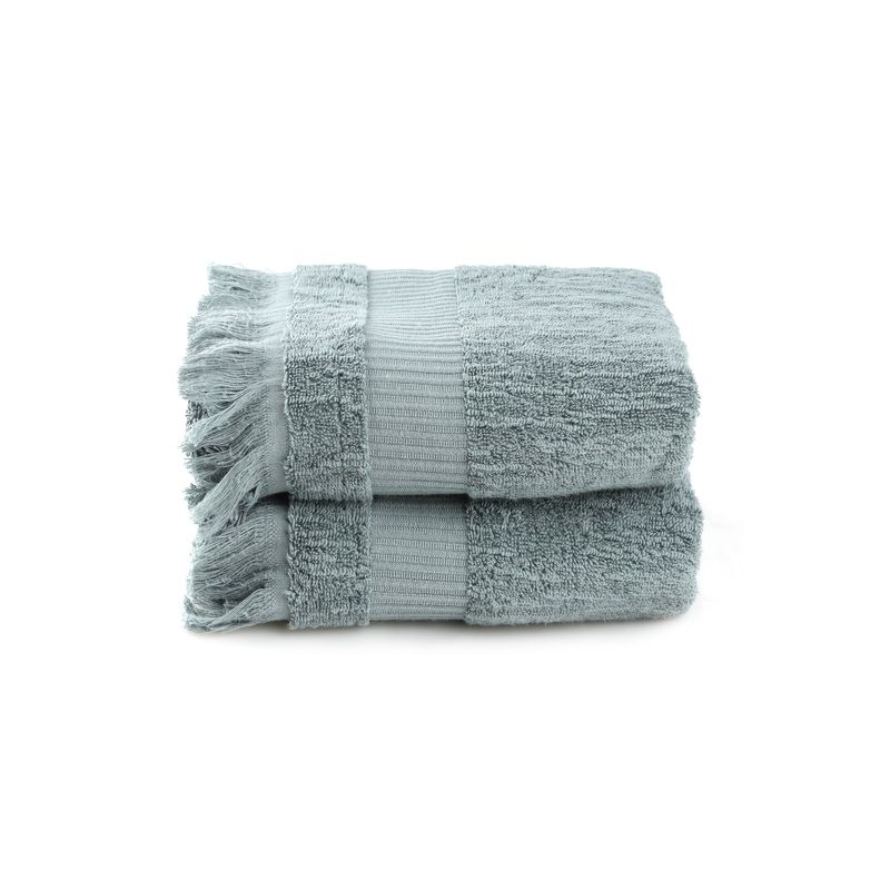 Casa si Gradina - Textile si covoare - Textile baie - Prosoape - Set prosoape baie, L'essentiel Maison, verde, 75x150 cm, 100% bumbac, 2 bucati - Infinity.ro