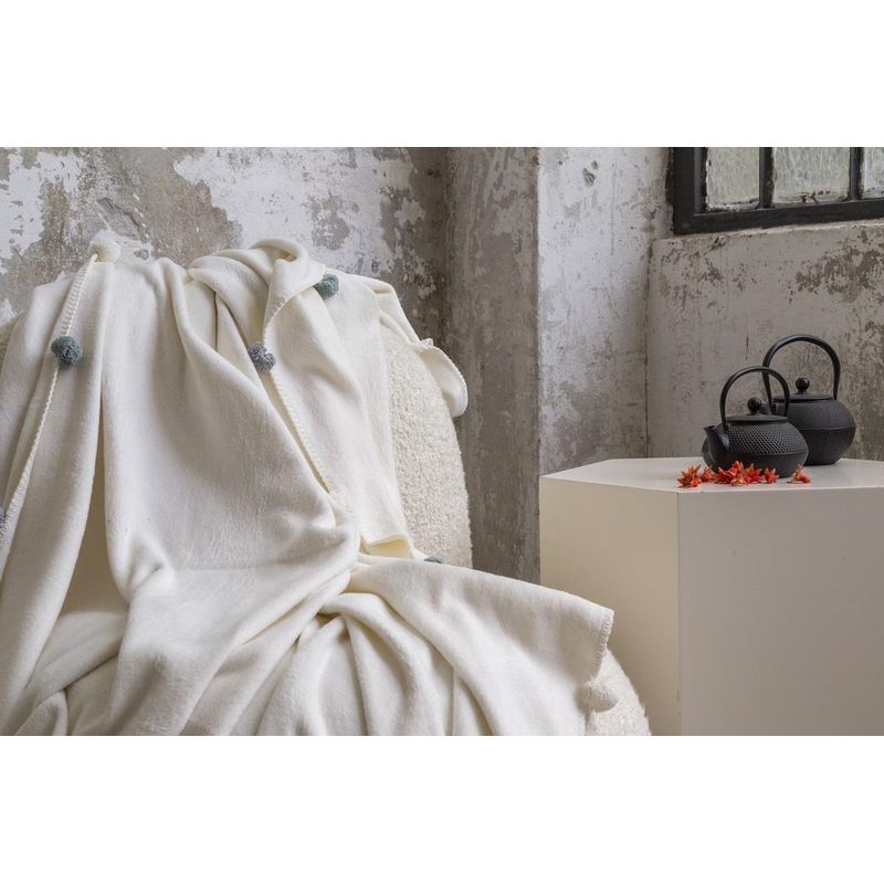 Casa si Gradina - Textile si covoare - Pături și cuverturi - Pături - Patura, L'essentiel Maison, crem, 150x200 cm, bumbac, acrilic, poliester - Infinity.ro