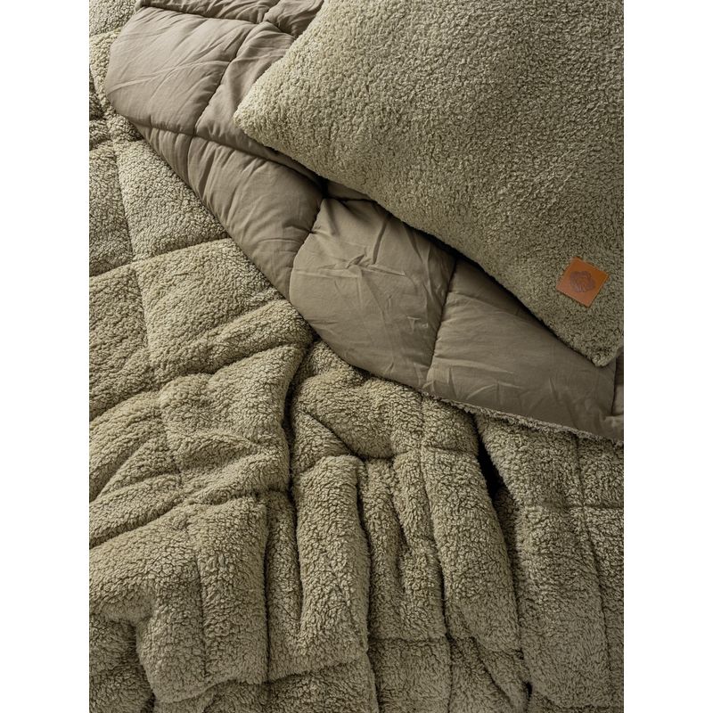 Casa si Gradina - Textile si covoare - Lenjerii de pat - Seturi de lenjerie - Set pilota si perne, L'essentiel Maison, piatra, 195x215 cm, 100% poliester, lavabil la masina - Infinity.ro
