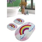 Casa si Gradina - Textile si covoare - Covoare - Covorase baie - Set covorase baie, L'essentiel Maison, multicolor, 60x100 cm si 2x 50x60 cm, 100% poliester, antiderapant, 359CHL4839 - Infinity.ro