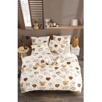 Casa si Gradina - Textile si covoare - Lenjerii de pat - Seturi de lenjerie - Set lenjerie de pat dublu, L'essentiel Maison, mustar, alb, gri, roz, 200x220 cm, 65% bumbac, 35% poliester - Infinity.ro