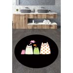 Casa si Gradina - Textile si covoare - Covoare - Covorase baie - Covoras de baie rotund, L'essentiel Maison, multicolor, 200 cm, 100% poliester, antiderapant, antibacterian - Infinity.ro