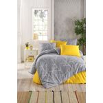 Casa si Gradina - Textile si covoare - Lenjerii de pat - Seturi de lenjerie - Set lenjerie de pat single, L'essentiel Maison, gri şi galben, 65% bumbac 35% poliester, husa pilota 160x220 cm - Infinity.ro