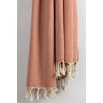 Casa si Gradina - Textile si covoare - Textile baie - Prosoape - Prosop de plaja fouta, L'essentiel Maison, rosu tigla, 95x190 cm, 100% bumbac - Infinity.ro