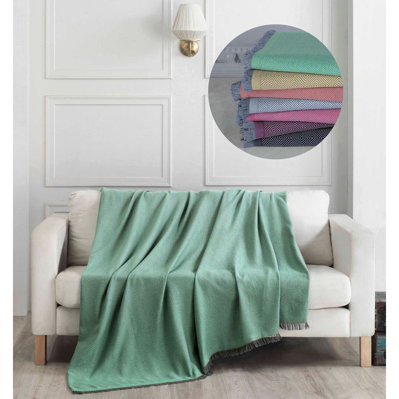 Casa si Gradina - Textile si covoare - Huse pentru mobilier - Husa canapea, L'essentiel Maison, verde, 175x230 cm, 100% bumbac - Infinity.ro