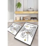 Casa si Gradina - Textile si covoare - Covoare - Covorase baie - Set covorase de baie, L'essentiel Maison, multicolor, 50x60 cm si 60x100 cm, 100% poliester, antiderapant, 510CHL1309 - Infinity.ro