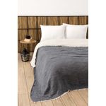 Casa si Gradina - Textile si covoare - Pături și cuverturi - Cuverturi - Cuvertura pat dublu, L'essentiel Maison, antracit, 230x250 cm, 100% bumbac - Infinity.ro