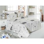 Casa si Gradina - Textile si covoare - Pături și cuverturi - Cuverturi - Set cuvertura pat matlasata, L'essentiel Maison, gri, bej, 160x220 cm, bumbac, poliester - Infinity.ro