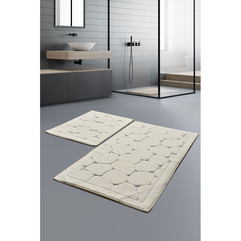 Casa si Gradina - Textile si covoare - Covoare - Covorase baie - Set covorase de baie, L'essentiel Maison, multicolor, 50x60 cm si 60x100 cm, 100% bumbac, antiderapant, 359CHL1656 - Infinity.ro