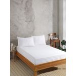 Casa si Gradina - Textile si covoare - Lenjerii de pat - Seturi de lenjerie - Set lenjerie pat single, L'essentiel Maison, alb, 100x200+20 cm, 70% bumbac 30% poliester - Infinity.ro
