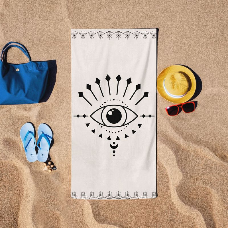 Casa si Gradina - Textile si covoare - Textile baie - Prosoape - Prosop de plaja, L'essentiel Maison, crem, 75x150 cm, 60% bumbac 40% poliester, lavabil la masina - Infinity.ro