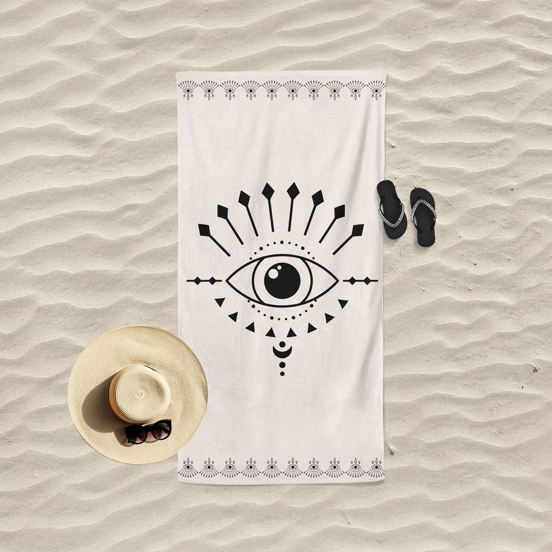 Casa si Gradina - Textile si covoare - Textile baie - Prosoape - Prosop de plaja, L'essentiel Maison, crem, 75x150 cm, 60% bumbac 40% poliester, lavabil la masina - Infinity.ro
