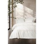 Casa si Gradina - Textile si covoare - Lenjerii de pat - Seturi de lenjerie - Set lenjerie pat dublu, L'essentiel Maison, ecru, 100% bumbac satinat, cearsaf 240x260 cm, husa pilota 200x220 cm - Infinity.ro