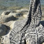 Casa si Gradina - Textile si covoare - Textile baie - Prosoape - Prosop de plaja, L'essentiel Maison, negru alb bej, 90x170 cm, 100% bumbac - Infinity.ro