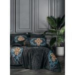 Casa si Gradina - Textile si covoare - Lenjerii de pat - Seturi de lenjerie - Set lenjerie pat dublu, L'essentiel Maison, negru, 200x220 cm, bumbac satinat, imprimare digitala - Infinity.ro