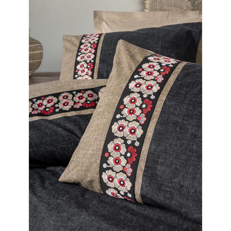 Casa si Gradina - Textile si covoare - Lenjerii de pat - Seturi de lenjerie - Set lenjerie pat single, L'essentiel Maison, bej, 160x220 cm, 100% bumbac ranforce, 129CTN4707 - Infinity.ro