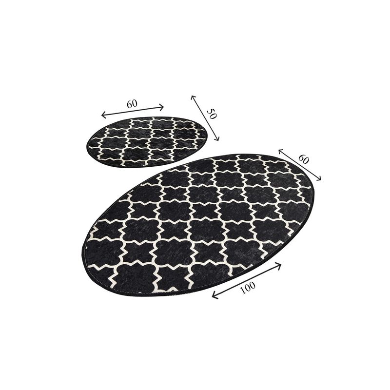 Casa si Gradina - Textile si covoare - Covoare - Covorase baie - Set covorase de baie, L'essentiel Maison, multicolor, 50x60 cm + 60x100 cm, 100% poliester, antiderapant, 359CHL2391 - Infinity.ro