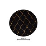 Casa si Gradina - Textile si covoare - Covoare - Covorase baie - Covoras de baie, L'essentiel Maison, negru auriu, 90 cm, 100% acrilic, antiderapant - Infinity.ro
