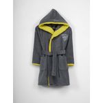 Jucarii, Copii si Bebe - Igiena si ingrijire - Baia bebelusului - Prosoape si halate de baie copii - Halat de baie copii, L'essentiel Maison, gri galben, 100% bumbac, cu gluga, marimea 3/6 - Infinity.ro