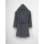 Jucarii, Copii si Bebe - Igiena si ingrijire - Baia bebelusului - Prosoape si halate de baie copii - Halat de baie copii, L'essentiel Maison, gri galben, 100% bumbac, cu gluga, marimea 3/6 - Infinity.ro