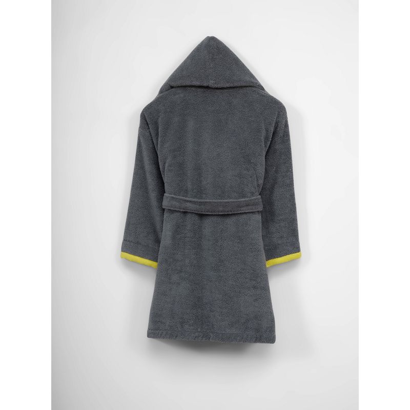 Jucarii, Copii si Bebe - Igiena si ingrijire - Baia bebelusului - Prosoape si halate de baie copii - Halat de baie copii, L'essentiel Maison, gri galben, 100% bumbac, cu gluga, marimea 3/6 - Infinity.ro