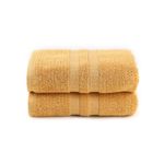 Casa si Gradina - Textile si covoare - Textile baie - Prosoape - Set prosoape baie, L'essentiel Maison, mustar, 75x150 cm, 60% bambus 40% bumbac - Infinity.ro