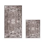 Casa si Gradina - Textile si covoare - Covoare - Covorase baie - Set covorase de baie, L'essentiel Maison, maro, 50x60 cm si 60x100 cm, 100% poliester, antiderapant, antibacterian - Infinity.ro