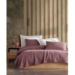 Casa si Gradina - Textile si covoare - Pături și cuverturi - Cuverturi - Set cuvertura pat dublu, L'essentiel Maison, damson, 240x260 cm, 100% bumbac, jacquard - Infinity.ro